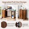 Costway Extendable Computer Desk Reversible Study Writing Desk w/ Mobile Shelves Natural/Brown